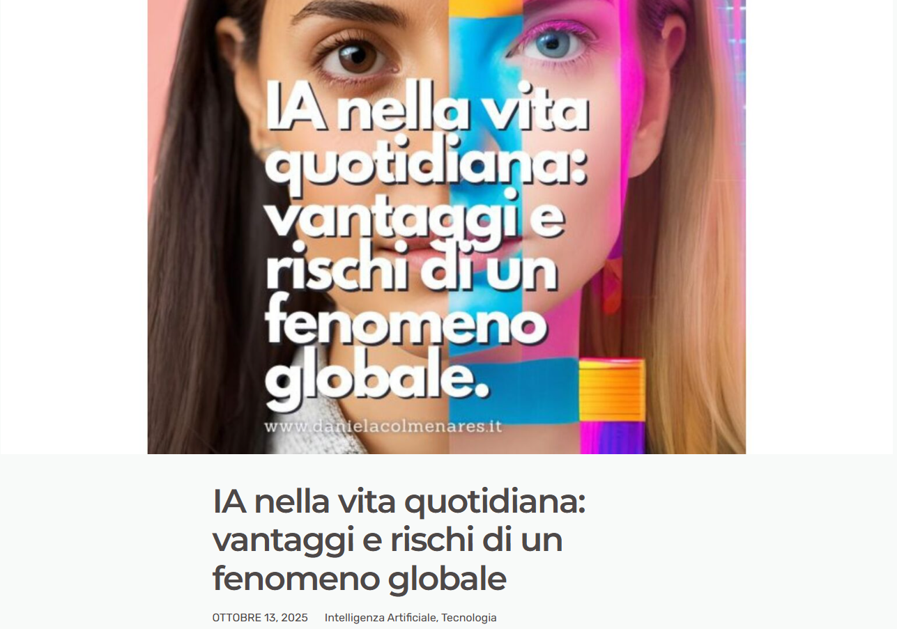 Screenshot dell'articolo su danielacolmenares.it